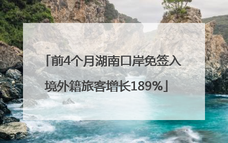 前4个月湖南口岸免签入境外籍旅客增长189%