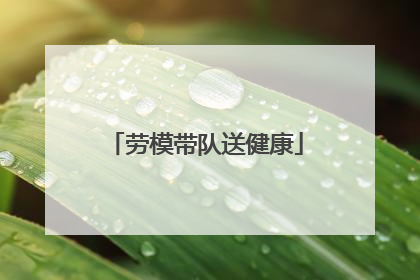 劳模带队送健康