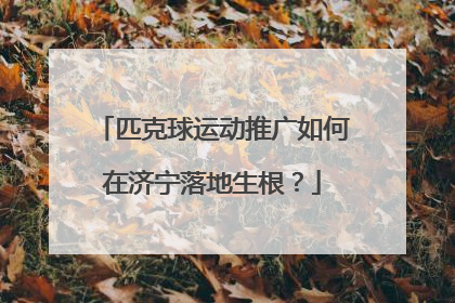 匹克球运动推广如何在济宁落地生根？