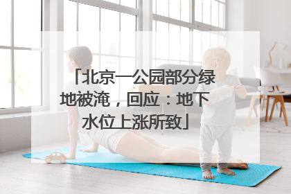 北京一公园部分绿地被淹，回应：地下水位上涨所致