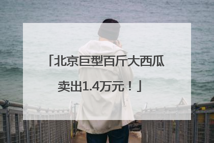 北京巨型百斤大西瓜卖出1.4万元！