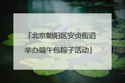 北京朝阳区安贞街道举办端午包粽子活动