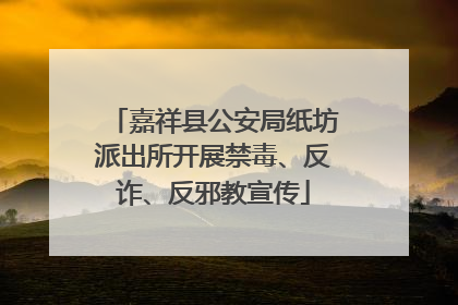 嘉祥县公安局纸坊派出所开展禁毒、反诈、反邪教宣传