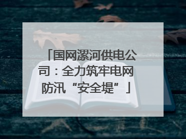 国网漯河供电公司：全力筑牢电网防汛“安全堤”