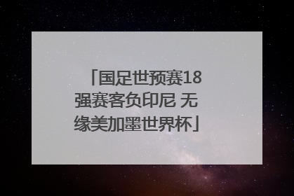 国足世预赛18强赛客负印尼 无缘美加墨世界杯