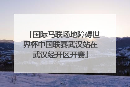 国际马联场地障碍世界杯中国联赛武汉站在武汉经开区开赛
