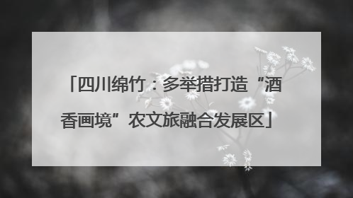 四川绵竹：多举措打造“酒香画境”农文旅融合发展区