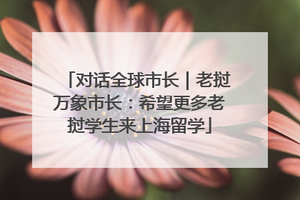 对话全球市长｜老挝万象市长：希望更多老挝学生来上海留学