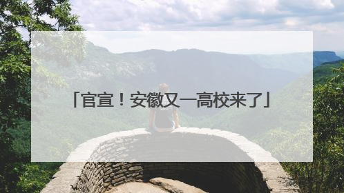 官宣！安徽又一高校来了