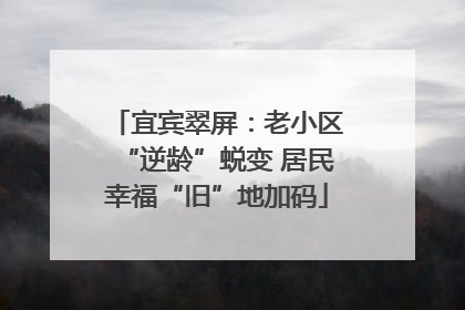 宜宾翠屏：老小区“逆龄”蜕变 居民幸福“旧”地加码