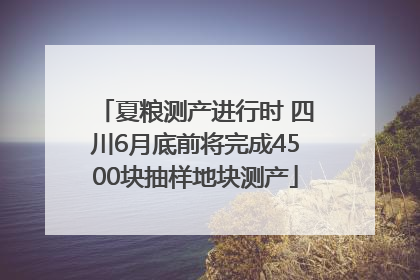 夏粮测产进行时 四川6月底前将完成4500块抽样地块测产