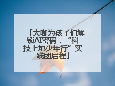 大咖为孩子们解锁AI密码，“科技上地少年行”实践团启程