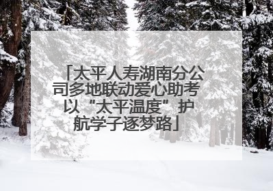 太平人寿湖南分公司多地联动爱心助考 以“太平温度”护航学子逐梦路