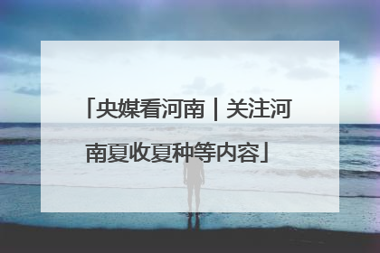 央媒看河南｜关注河南夏收夏种等内容