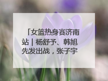 女篮热身赛济南站｜杨舒予、韩旭先发出战，张子宇替补待命
