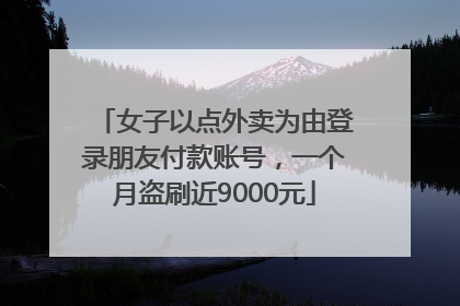 女子以点外卖为由登录朋友付款账号，一个月盗刷近9000元