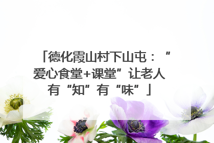 德化霞山村下山屯：“爱心食堂+课堂”让老人有“知”有“味”