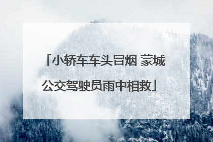 小轿车车头冒烟 蒙城公交驾驶员雨中相救