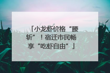 小龙虾价格“腰斩”！宿迁市民畅享“吃虾自由”