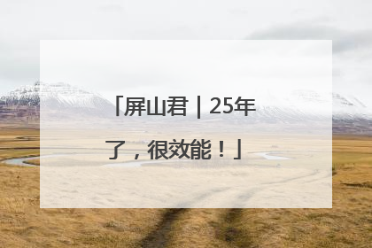 屏山君｜25年了，很效能！