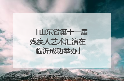 山东省第十一届残疾人艺术汇演在临沂成功举办