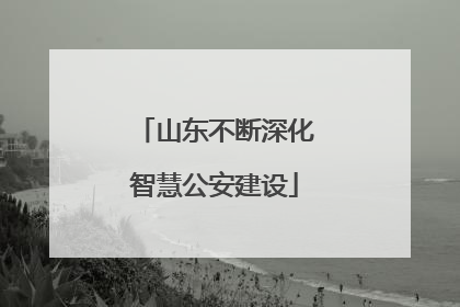 山东不断深化智慧公安建设