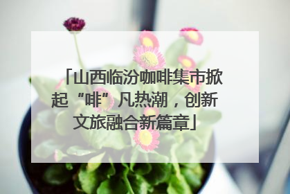 山西临汾咖啡集市掀起“啡”凡热潮，创新文旅融合新篇章