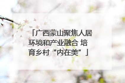 广西蒙山聚焦人居环境和产业融合 培育乡村“内在美”