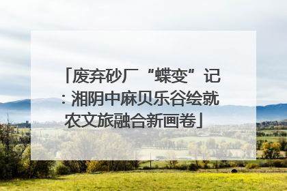 废弃砂厂“蝶变”记：湘阴中麻贝乐谷绘就农文旅融合新画卷