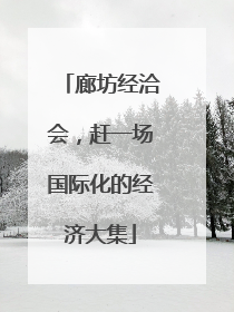 廊坊经洽会，赶一场国际化的经济大集