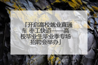 开启高校就业直通车 枣工快道——高校毕业生毕业季专场招聘会举办