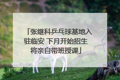 张继科乒乓球基地入驻临安 下月开始招生将亲自带班授课