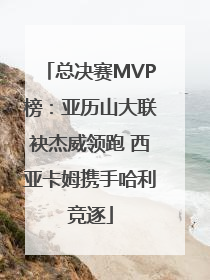 总决赛MVP榜：亚历山大联袂杰威领跑 西亚卡姆携手哈利竞逐