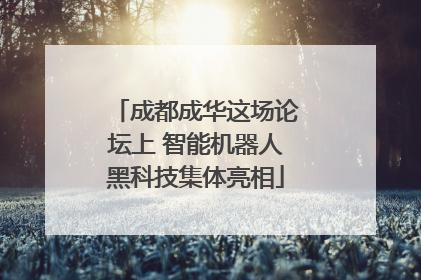 成都成华这场论坛上 智能机器人黑科技集体亮相