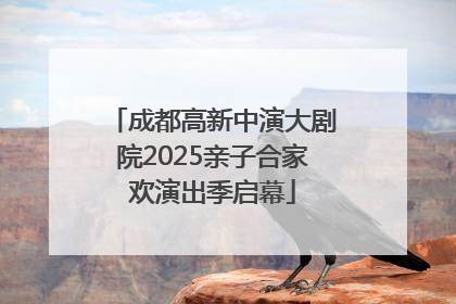 成都高新中演大剧院2025亲子合家欢演出季启幕