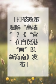 打破政策理解“高墙”？《“营”在自贸港 “画”说新海南》发布