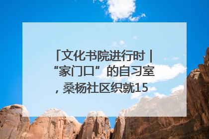 文化书院进行时｜“家门口”的自习室，桑杨社区织就15分钟学习生活圈
