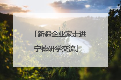 新疆企业家走进宁德研学交流
