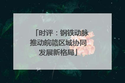 时评：钢铁动脉推动皖赣区域协同发展新格局