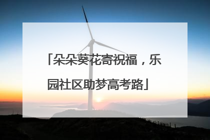 朵朵葵花寄祝福，乐园社区助梦高考路