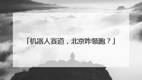 机器人赛道，北京咋领跑？