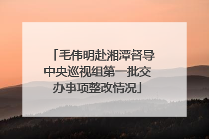 毛伟明赴湘潭督导中央巡视组第一批交办事项整改情况