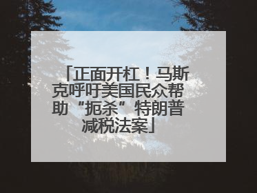 正面开杠！马斯克呼吁美国民众帮助“扼杀”特朗普减税法案