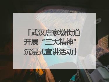 武汉唐家墩街道开展“三大精神”沉浸式宣讲活动