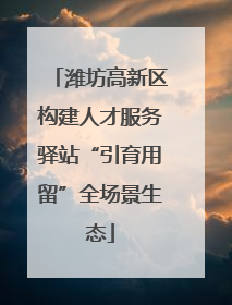 潍坊高新区构建人才服务驿站“引育用留”全场景生态