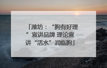 潍坊：“朐有好理”宣讲品牌 理论宣讲“活水”润临朐