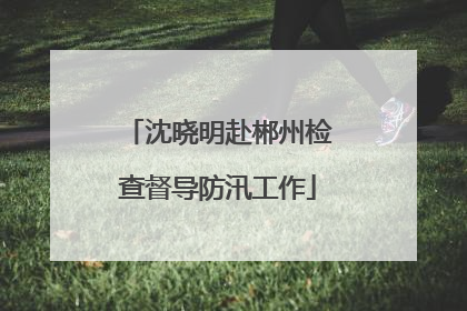 沈晓明赴郴州检查督导防汛工作