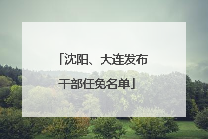 沈阳、大连发布干部任免名单