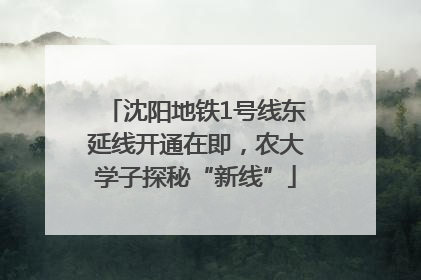沈阳地铁1号线东延线开通在即，农大学子探秘“新线”