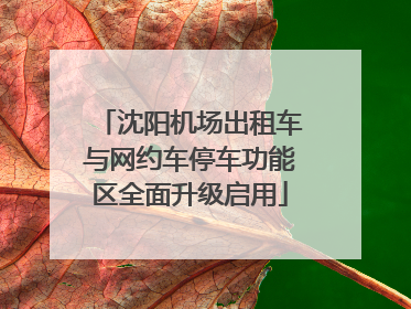 沈阳机场出租车与网约车停车功能区全面升级启用
